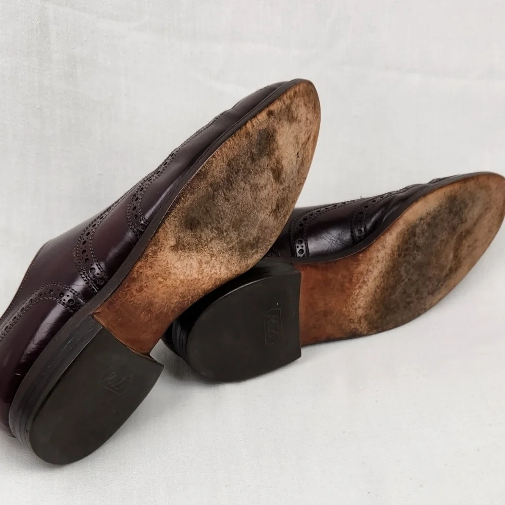 Allen Edmonds McAllister Cognac Leather Oxford Dress Shoes